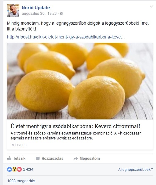 Schobert Norbi update citrom lúgosítás